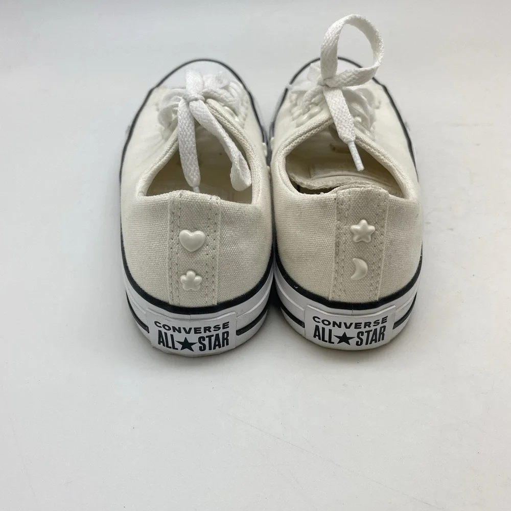 Converse Chuck Taylor All Star Low Top Sneakers Womens 6.5‎ Ivory A07217C Shoes - Picture 4 of 10
